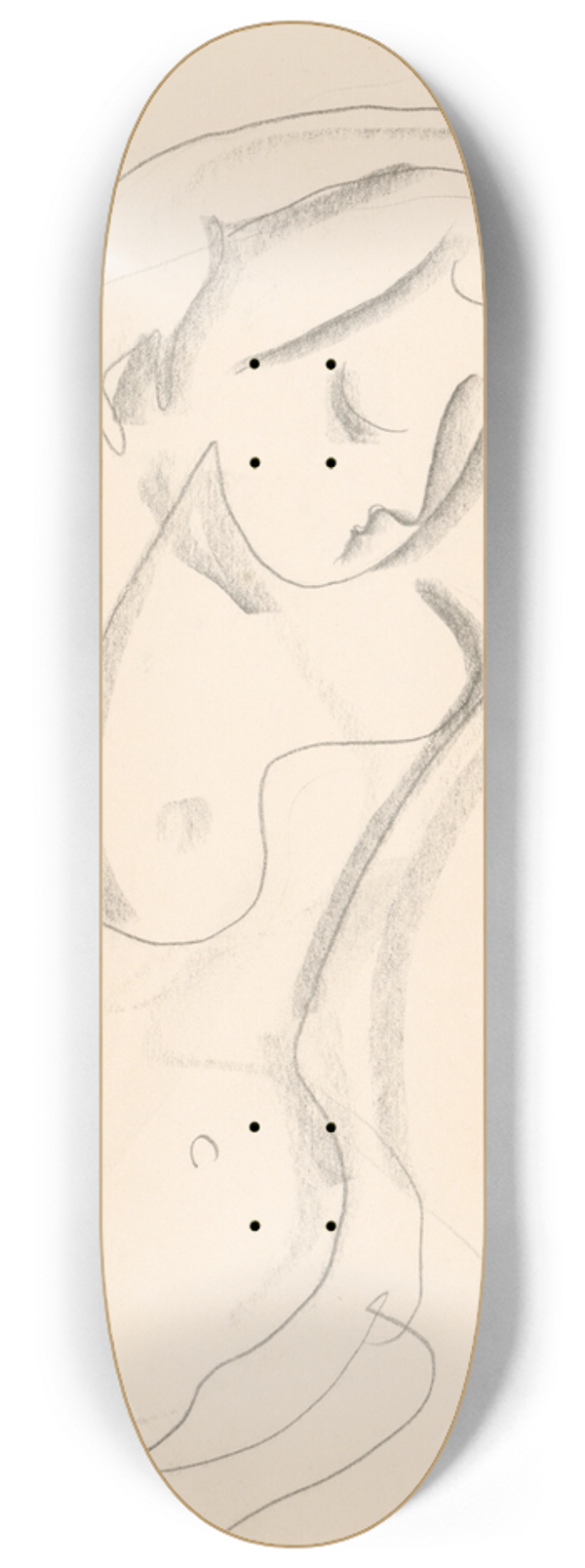 Mikul Galanda - ena so zdvihnutmi rukami a nrt enskho profilu 8.25 inch art skate deck