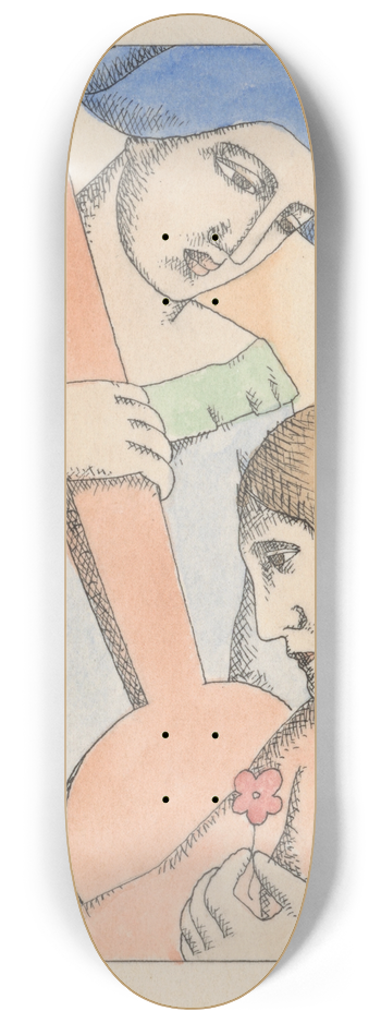 Mikul Galanda - Lovers Harlequin and Columbine 8.25 inch art skate deck