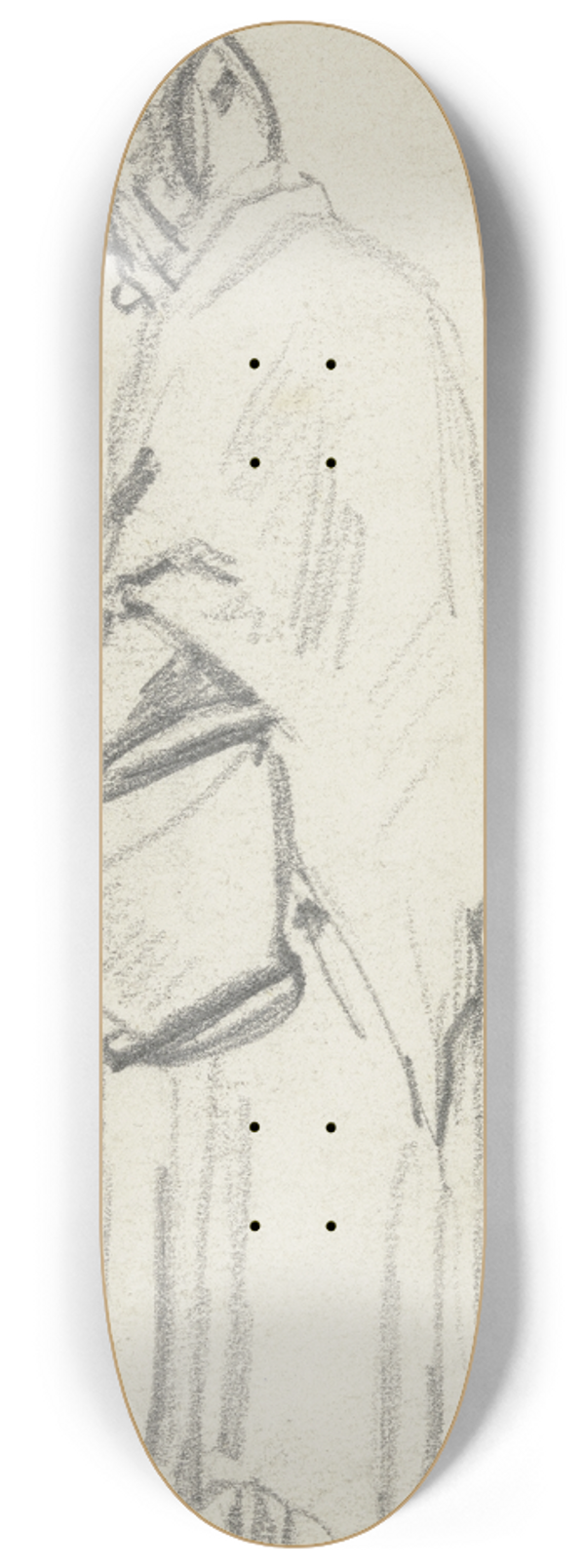 Anton Burger - Market woman with basket on her arm 8.25 inch art skate deck