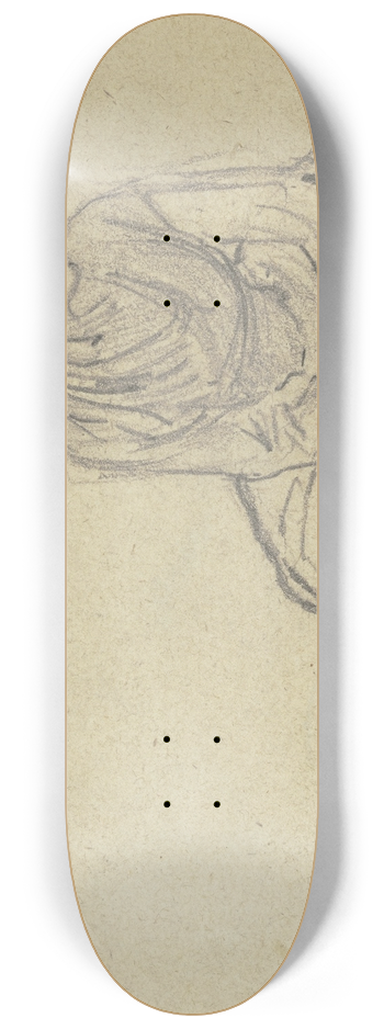 Anton Burger - Rckenansicht eines gehenden Mannes 8.25 inch art skate deck