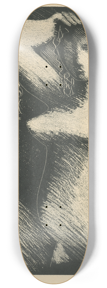 Mikul Galanda - Woman in front of a mirror 8.25 inch art skate deck