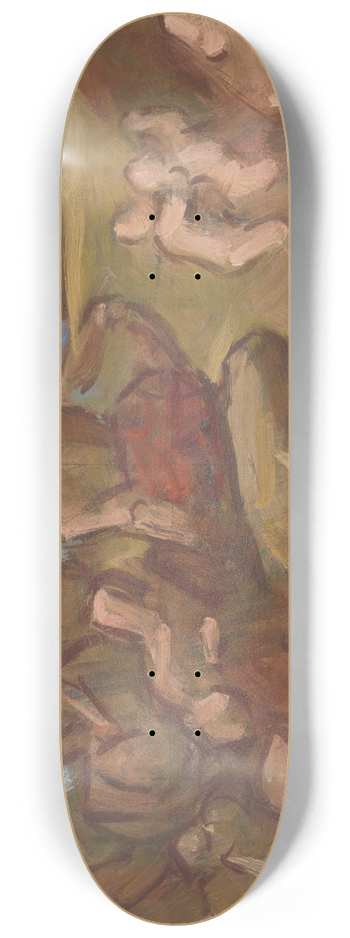 Milan Thomka Mitrovsk - Sketch of Composition with Bathing People 8.25 inch art skate deck