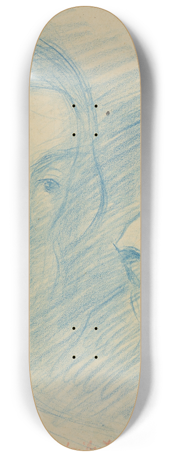 Milan Thomka Mitrovsk - Two studies of Titians heads 8.25 inch art skate deck