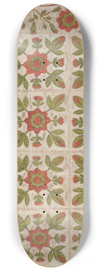 Mildred E. Bent - Appliqued Quilt 8.25 inch art skate deck