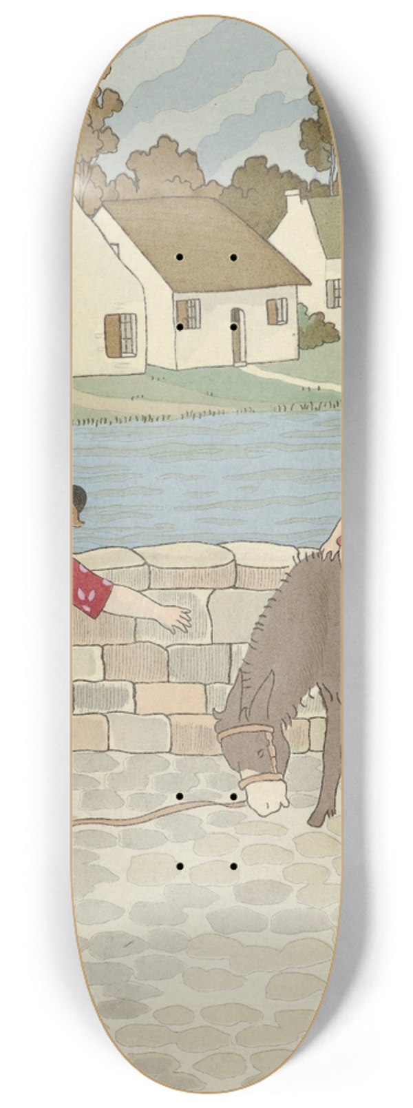 Monogrammist MFN - Robes de toile peinte 8.25 inch art skate deck