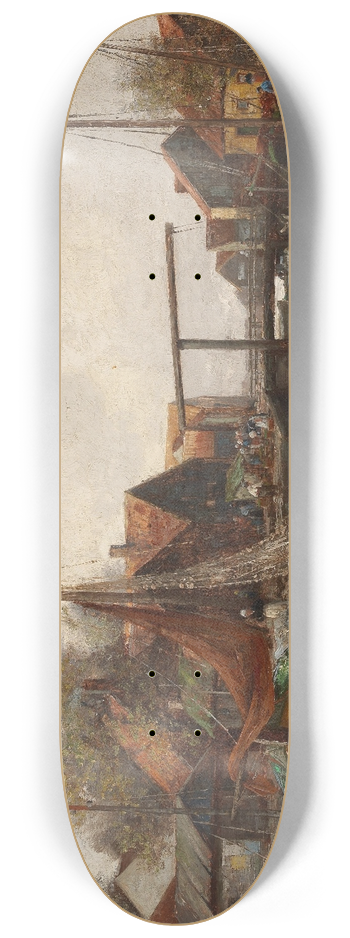 Adolf Kaufmann - In The Harbour 8.25 inch art skate deck