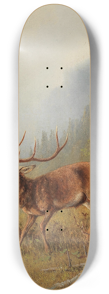 Moritz Mller - A Bellowing Stag 8.25 inch art skate deck