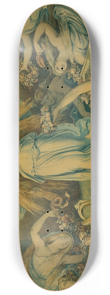 Moritz von Schwind - Die schne Melusine; V. Das Heiligtum 8.25 inch art skate deck