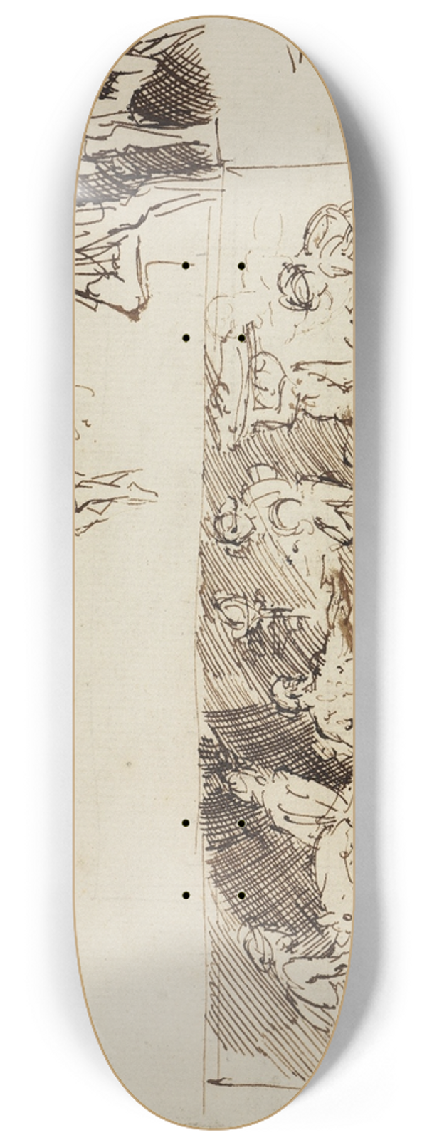 Moritz von Schwind - Herakles beim Mahl 8.25 inch art skate deck