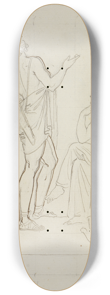 Moritz von Schwind - Hermes, Apoll und Maja 8.25 inch art skate deck