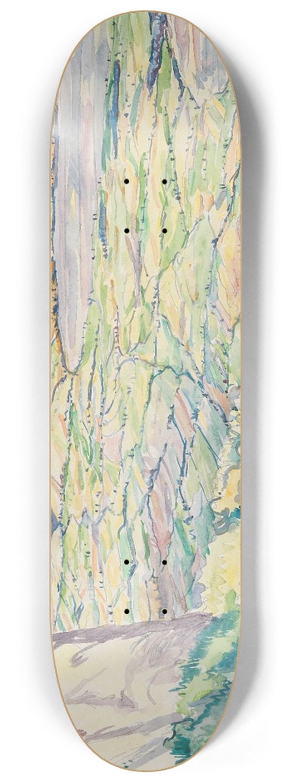 Anton Emanuel Peschka - A view of Lake Mondsee from Hllkar 8.25 inch art skate deck
