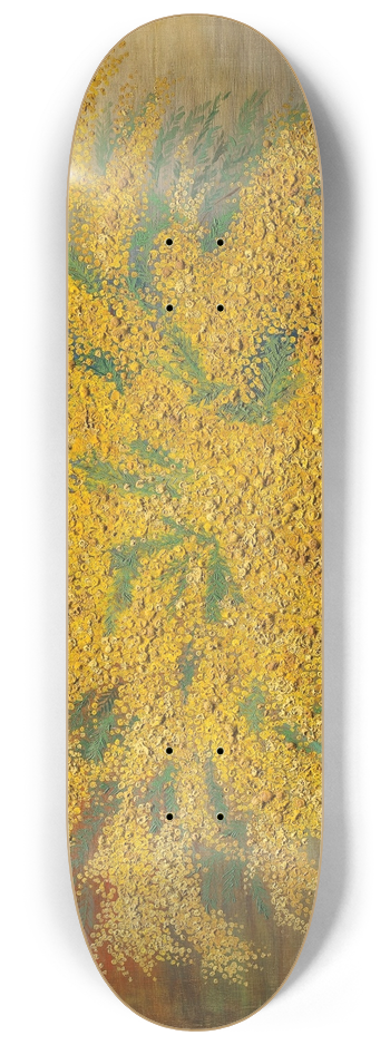 Mose Kisling - Bouquet de mimosas au pot rouge 8.25 inch art skate deck