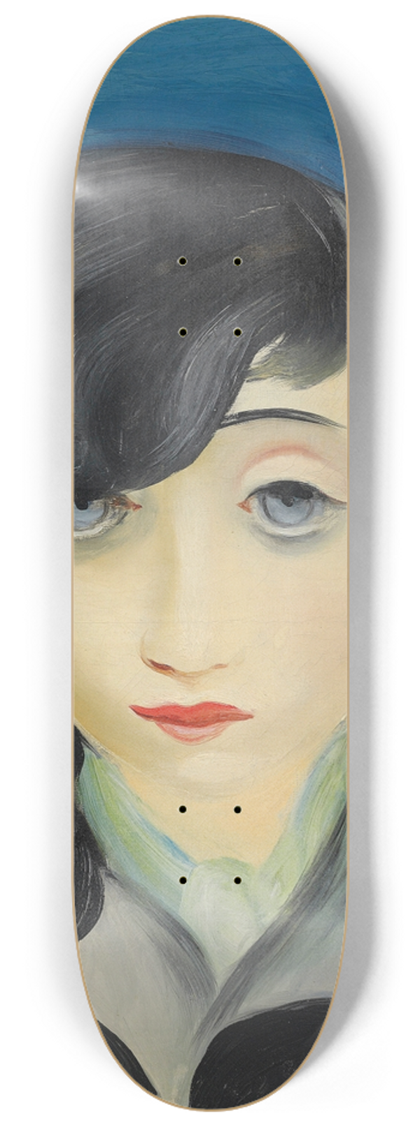Mose Kisling - Portrait de femme  la frange 8.25 inch art skate deck
