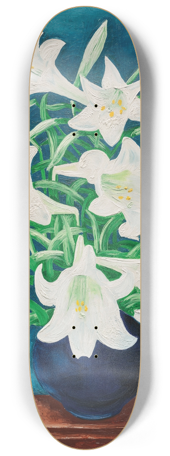 Mose Kisling - Vase de lys 8.25 inch art skate deck