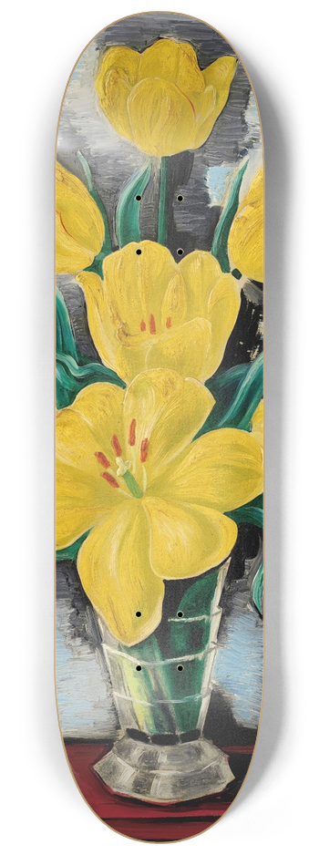 Mose Kisling - Vase de tulipes 8.25 inch art skate deck