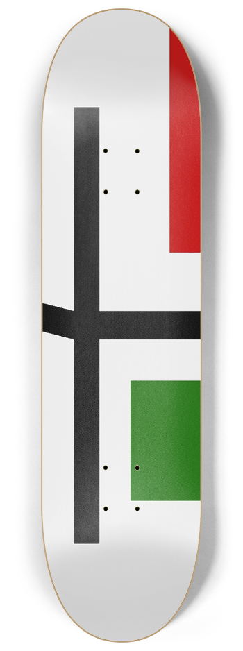 Myriam Thyes - Composition with broken cross 8.25 inch art skate deck
