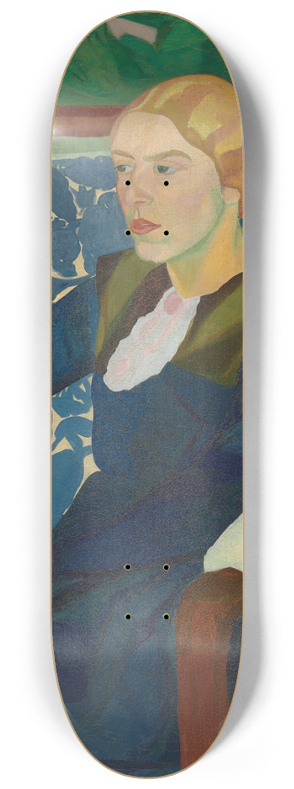 Nadezhda Lermontova - Portrait of Varvara Klimovich-Toper (d. 1914) 8.25 inch art skate deck