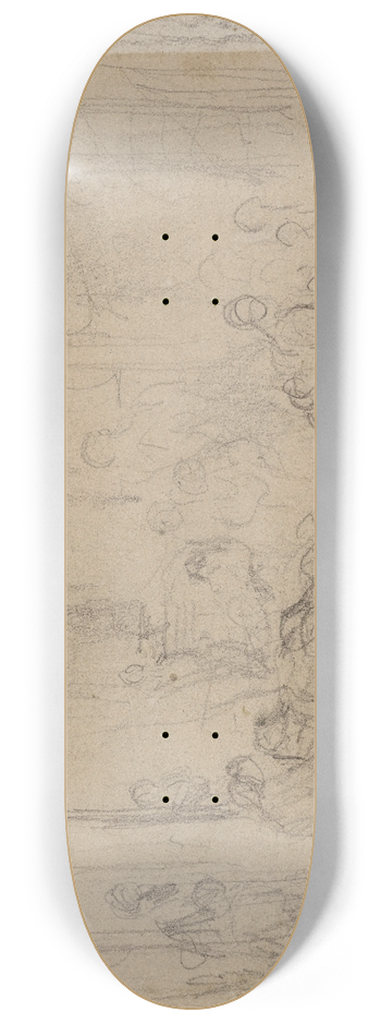 Narcisse-Virgile Diaz de La Pea - Croquis pour un tableau 8.25 inch art skate deck