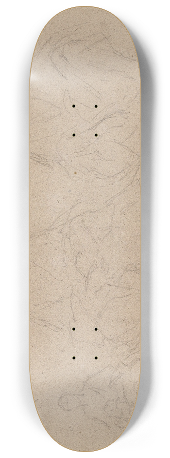 Narcisse-Virgile Diaz de La Pea - Esquisse pour quatre personnages draps 8.25 inch art skate deck