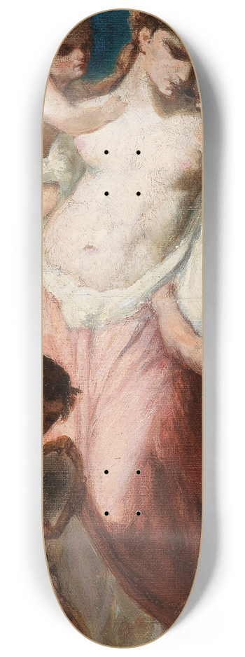 Narcisse-Virgile Diaz de La Pea - LAmour et la richesse 8.25 inch art skate deck