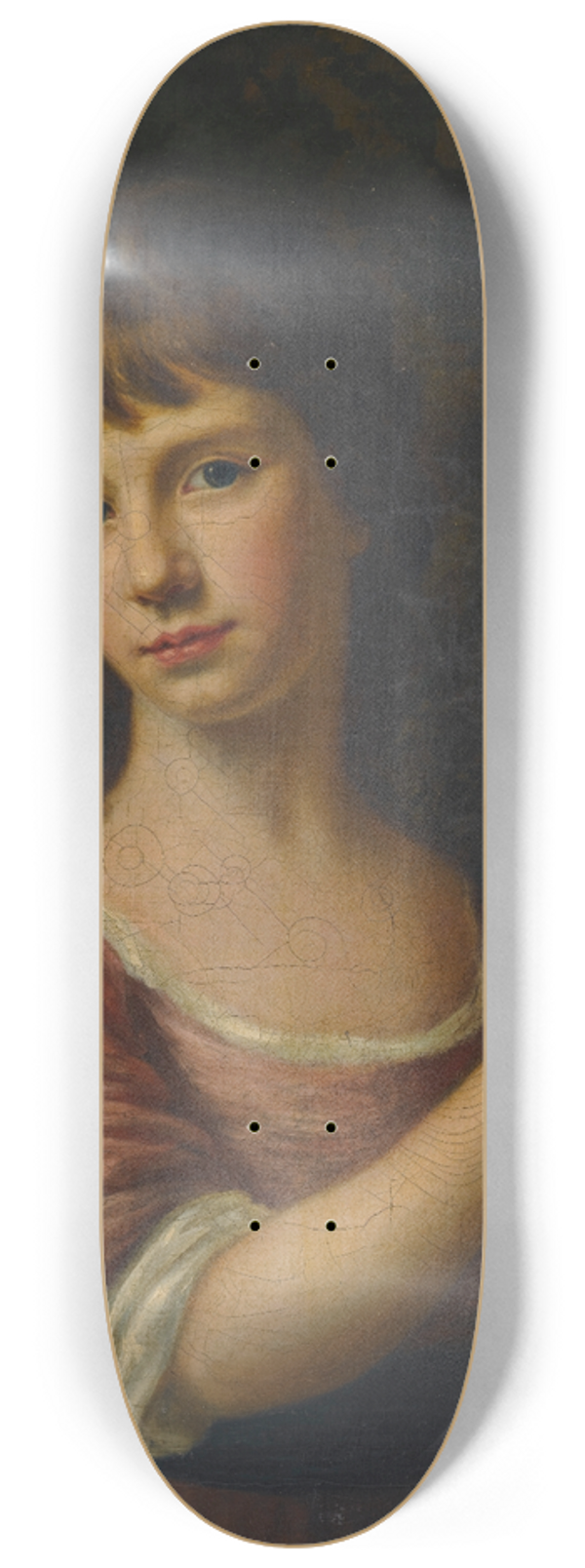Nathaniel Hone - Portrait of Ann Anderson, Wife of Alexander Balmanno 8.25 inch art skate deck