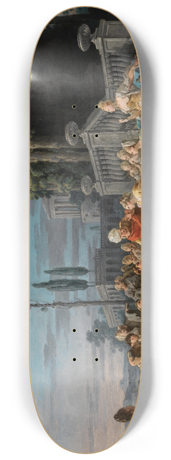 Nel Hall - Achilles is recognized among the daughters of Lycomedes 8.25 inch art skate deck