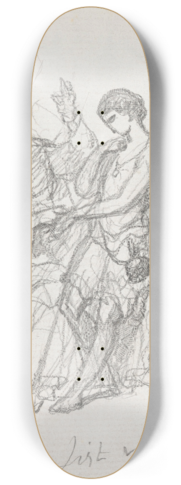 Nicaise De Keyser - Biblical Scene 8.25 inch art skate deck