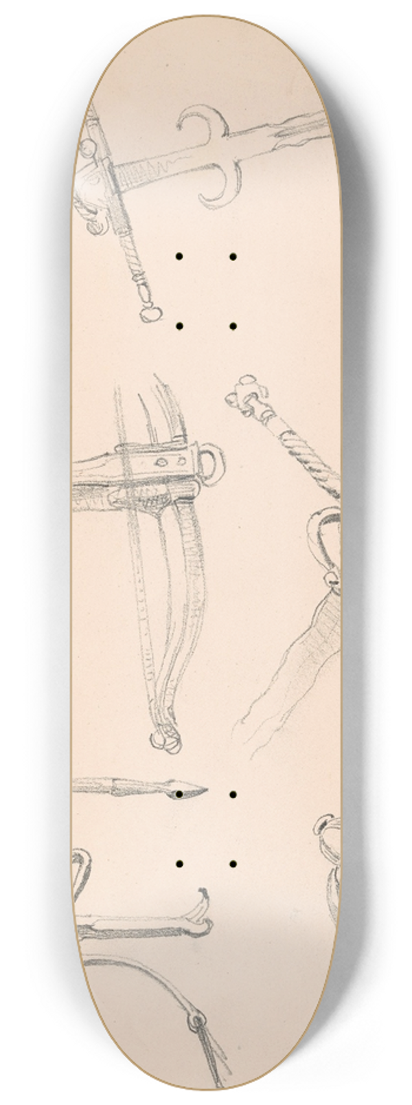 Nicaise De Keyser - Bow and Arrow, pe 8.25 inch art skate deck