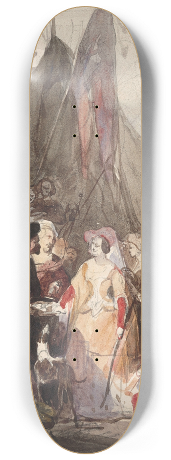 Nicaise De Keyser - Historical Scene 2 8.25 inch art skate deck