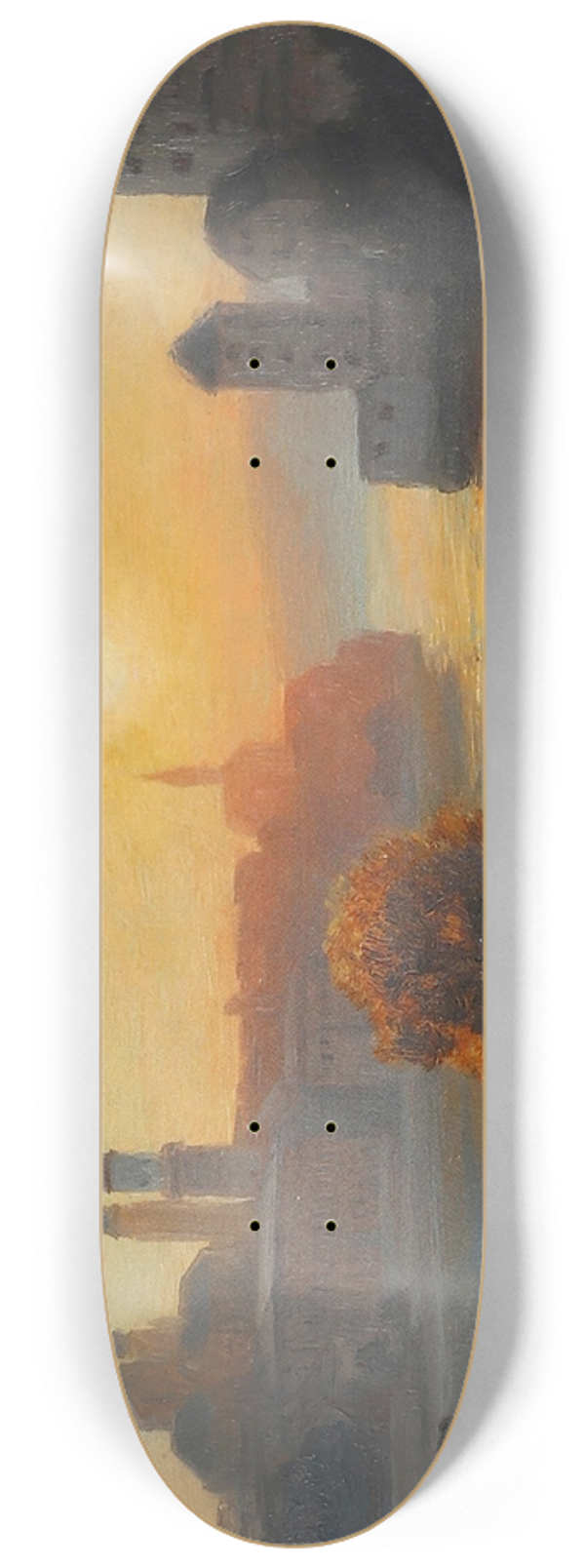Anton Hlavacek - Sonnenuntergang Bei Passau An Der Donau 8.25 inch art skate deck