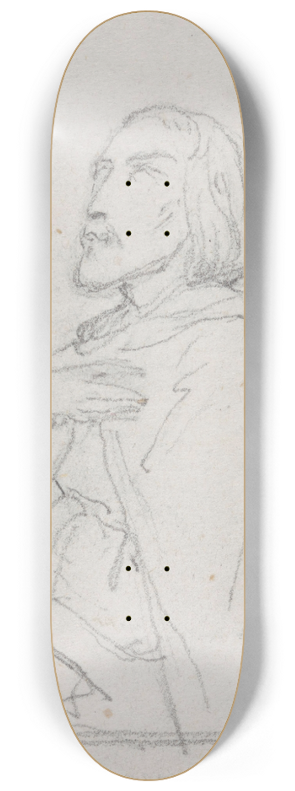 Nicaise De Keyser - Man at Prayers 8.25 inch art skate deck