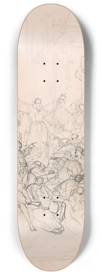 Nicaise De Keyser - Peter the Hermit Preeching the Crusade 8.25 inch art skate deck