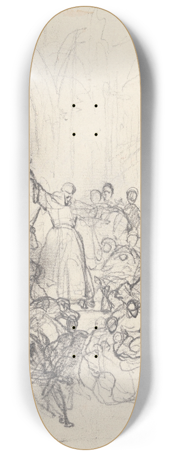 Nicaise De Keyser - Peter the Hermit Preeching the Crusade 8.25 inch art skate deck