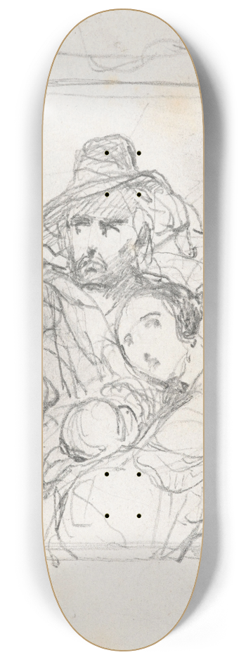 Nicaise De Keyser - Portrait of a Family 8.25 inch art skate deck