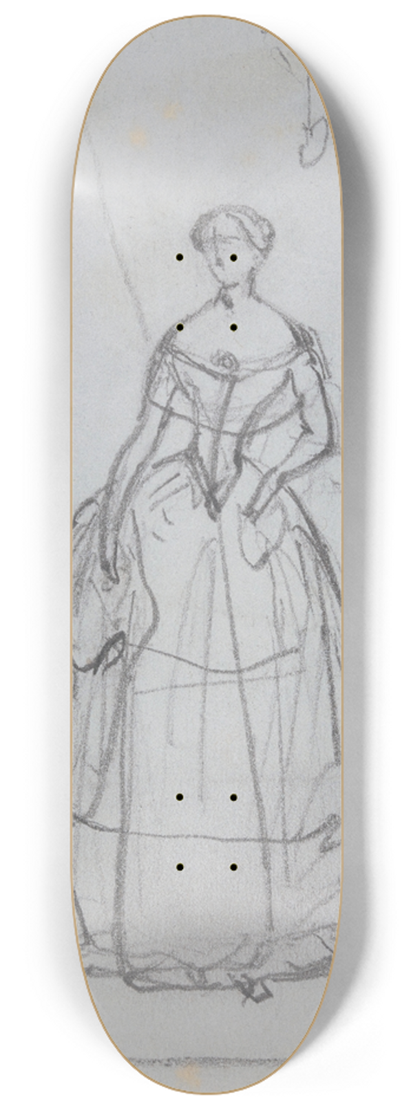 Nicaise De Keyser - Portrait of a Woman 8.25 inch art skate deck