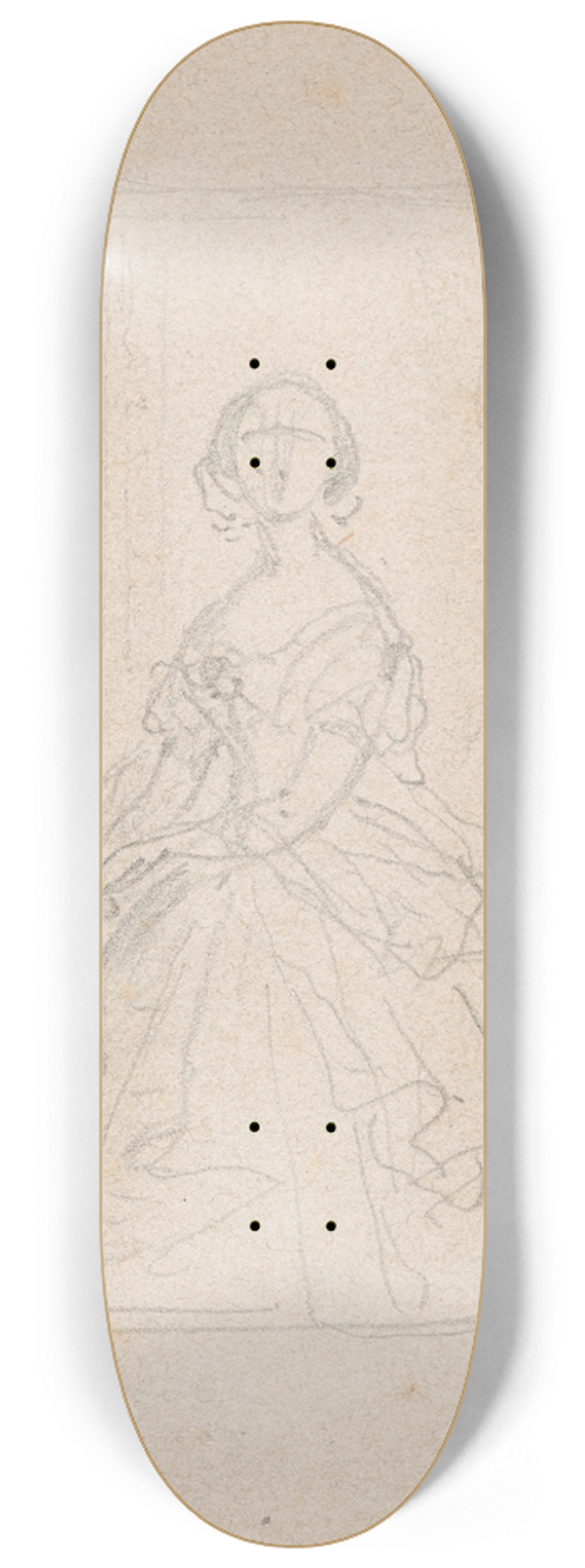 Nicaise De Keyser - Portrait of a Woman 8.25 inch art skate deck