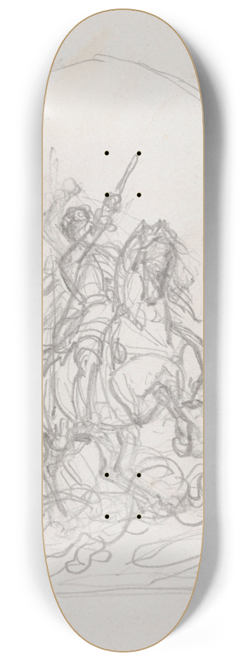 Nicaise De Keyser - Saint George Defeats the Dragon 8.25 inch art skate deck