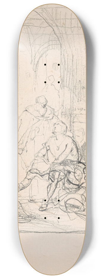 Nicaise De Keyser - Scene with Beggars 8.25 inch art skate deck