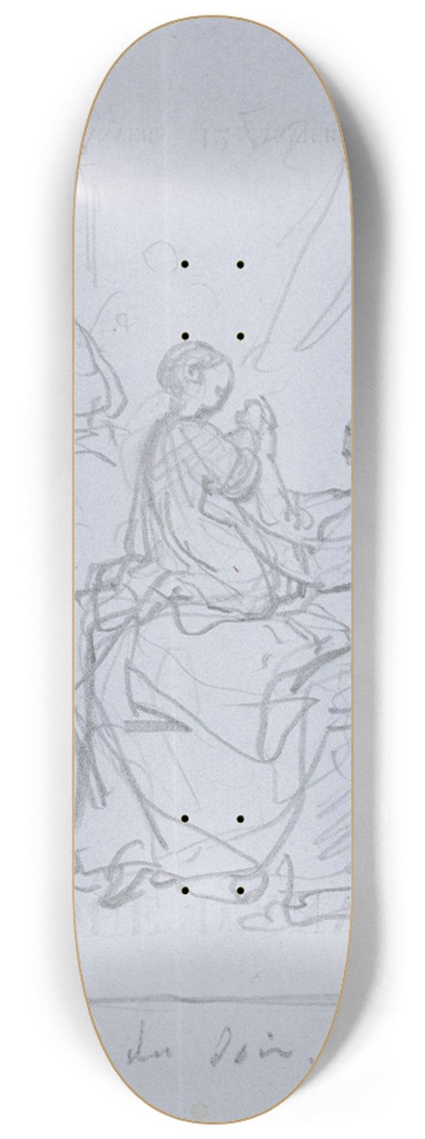 Nicaise De Keyser - The Evening Prayer 8.25 inch art skate deck