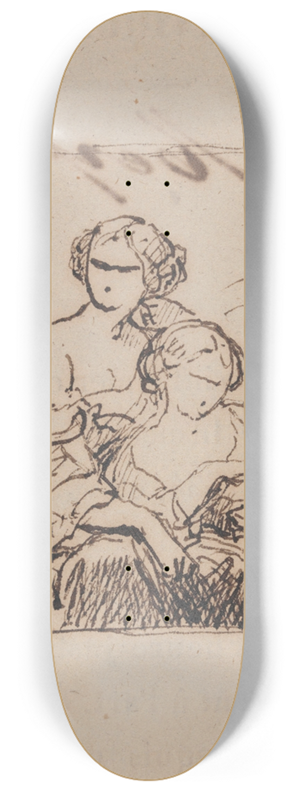 Nicaise De Keyser - The Gleaners 8.25 inch art skate deck