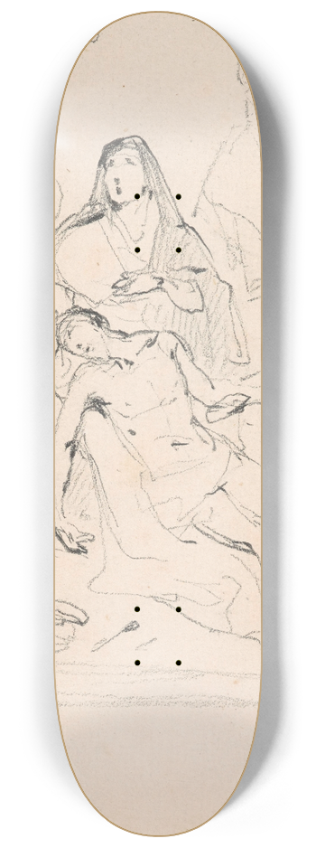 Nicaise De Keyser - The Lamentation over the Dead Christ 8.25 inch art skate deck
