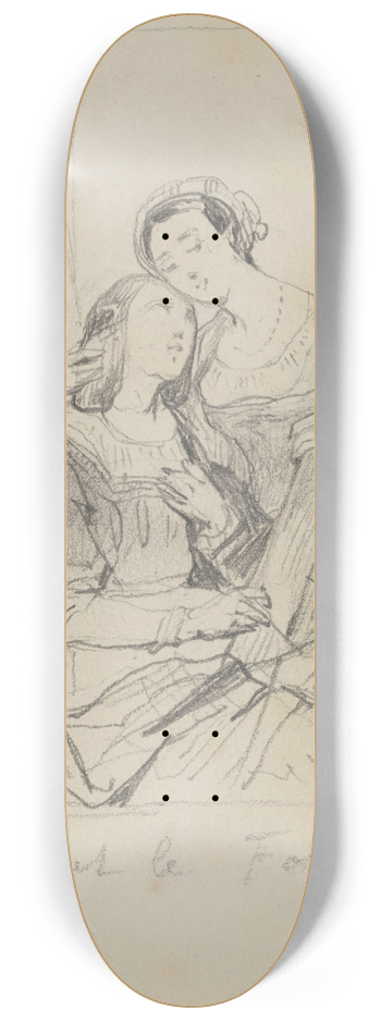 Nicaise De Keyser - The Painter Raphael and La Fornarina 8.25 inch art skate deck