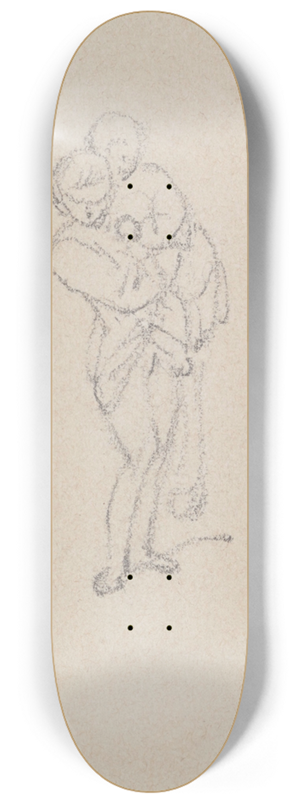 Nicaise De Keyser - Two Children 8.25 inch art skate deck