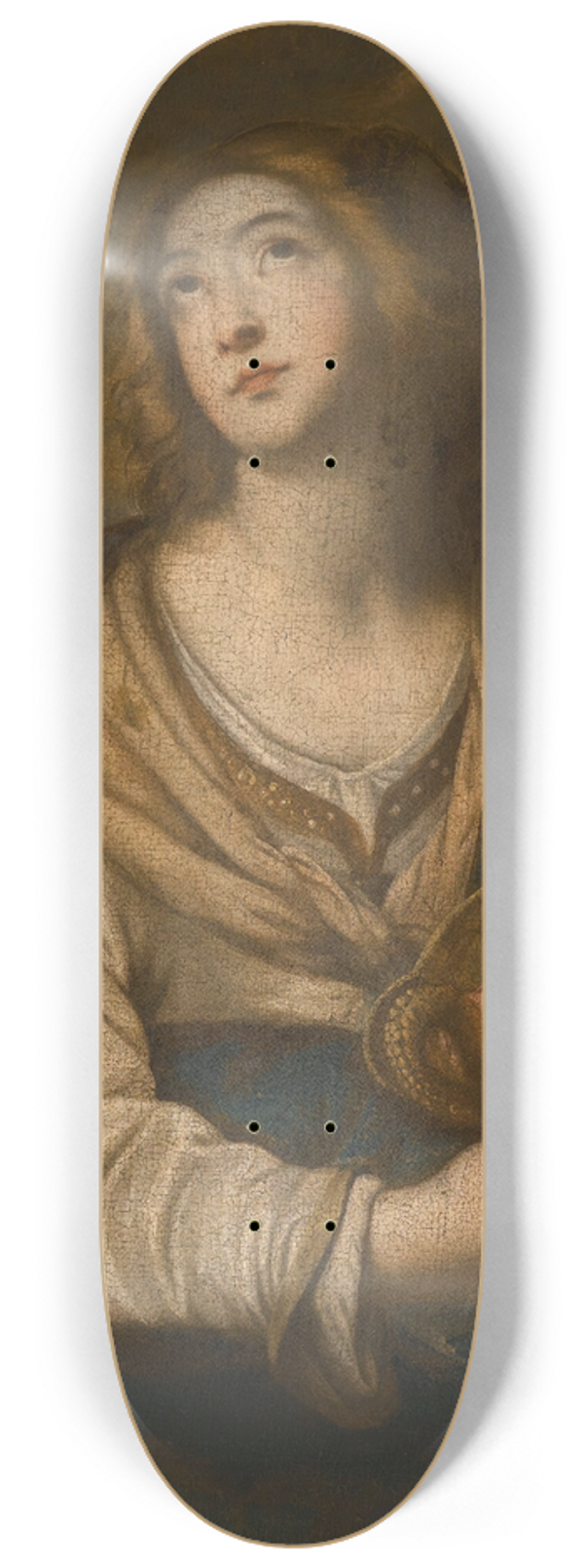 Niccol de Simone - Saint Dorothy With A Basket Of Fruits And Flowers And A Palm 8.25 inch art skate deck