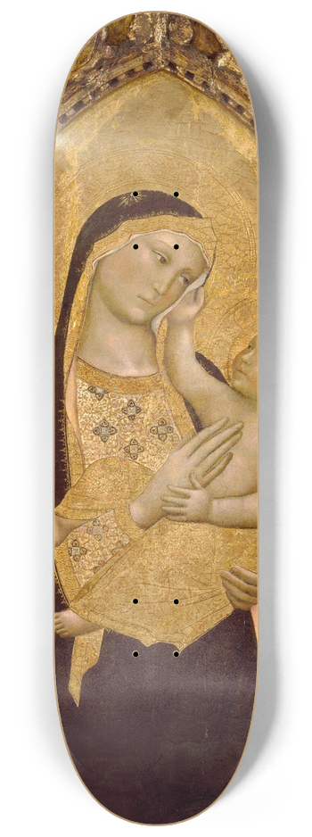 Niccol di Pietro Gerini - Virgin and Child 8.25 inch art skate deck