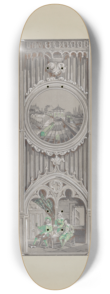 Nicholas Acampora - Wall Paper and Border 8.25 inch art skate deck