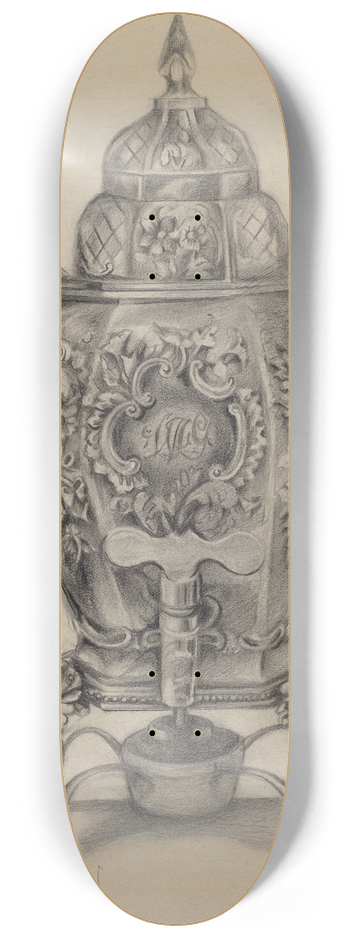 Nicholas Zupa - Silver Hot Water Urn 8.25 inch art skate deck