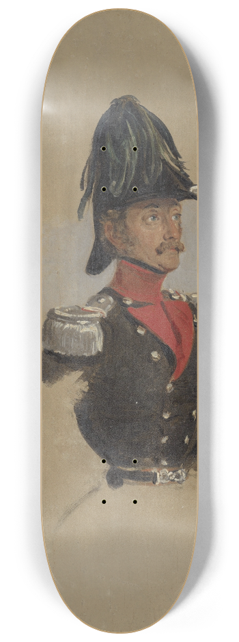 Nicolaas Pieneman - Portretstudie van kapitein J.J.P. van Munnick 8.25 inch art skate deck