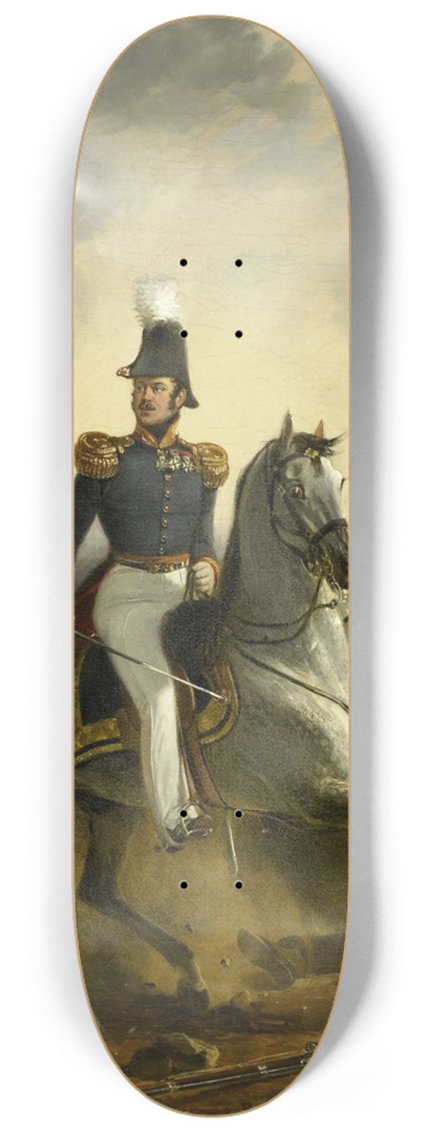 Nicolaas Pieneman - The Engagement at Houthalen 8.25 inch art skate deck