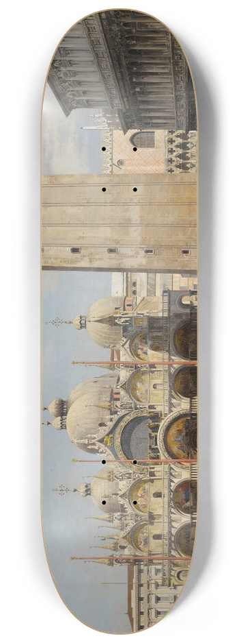 Antonietta Brandeis - Venice; A View ofthe Piazza San Marco 8.25 inch art skate deck